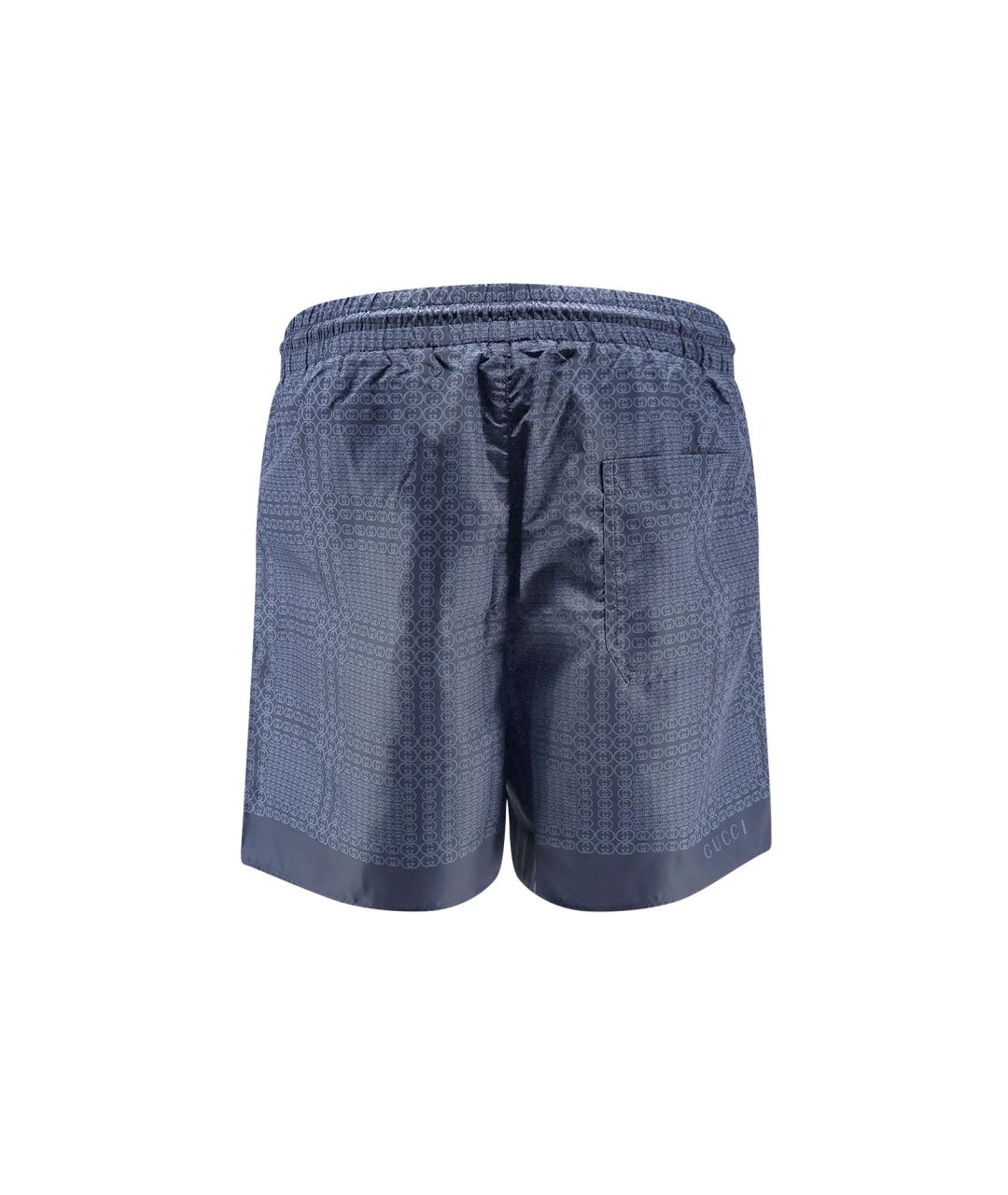 GUCCI Синие полиамидовые шорты, фото 2