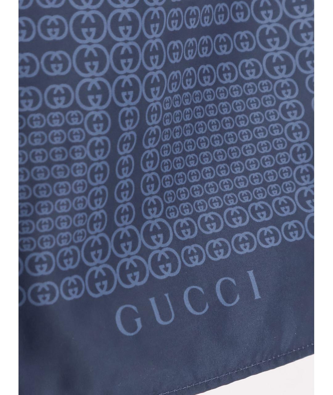 GUCCI Синие полиамидовые шорты, фото 3