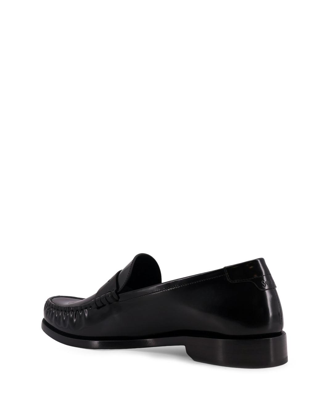 SAINT LAURENT Черные кожаные лоферы, фото 3
