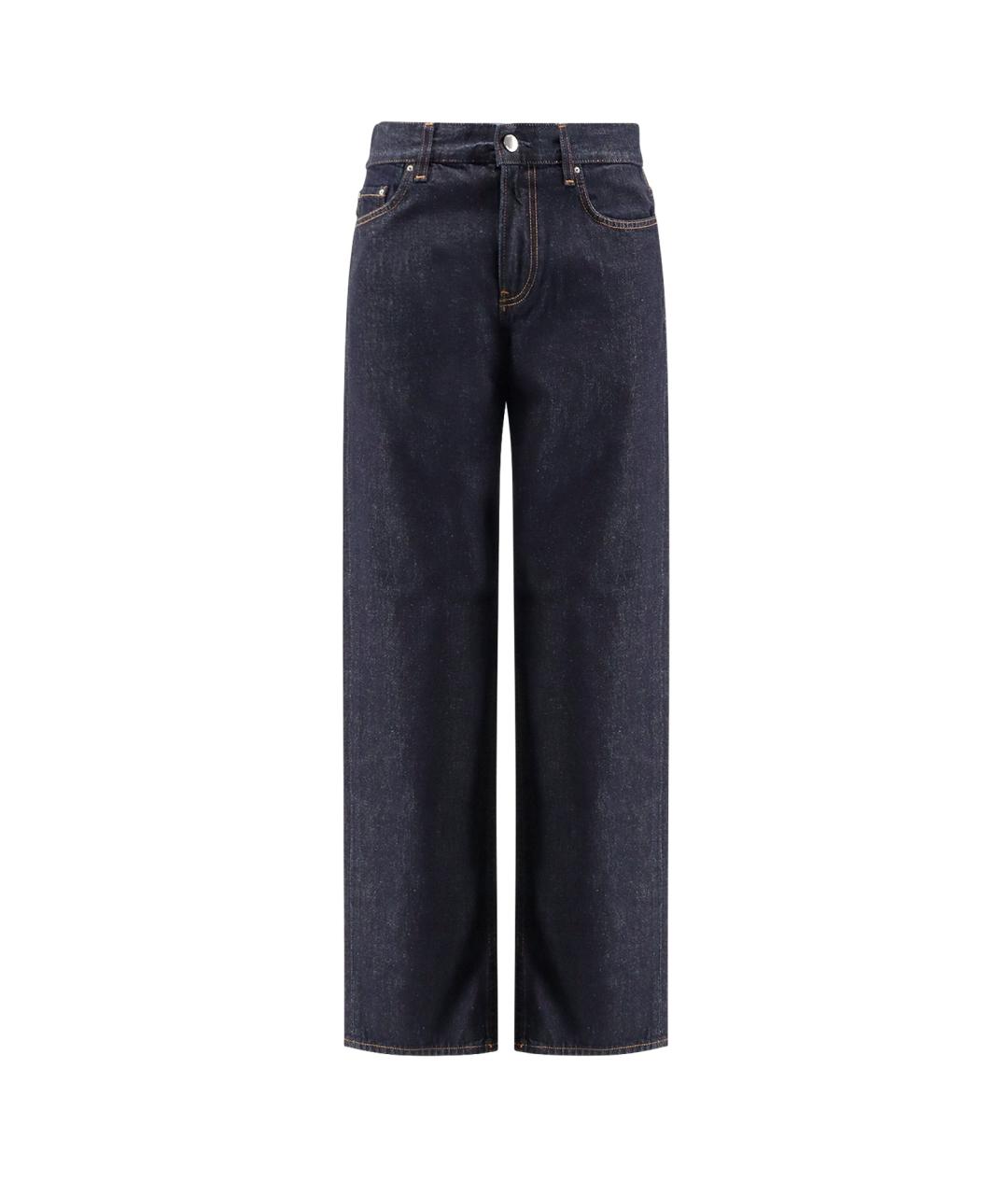 TOTEME Темно-синие хлопковые прямые джинсы, фото 4