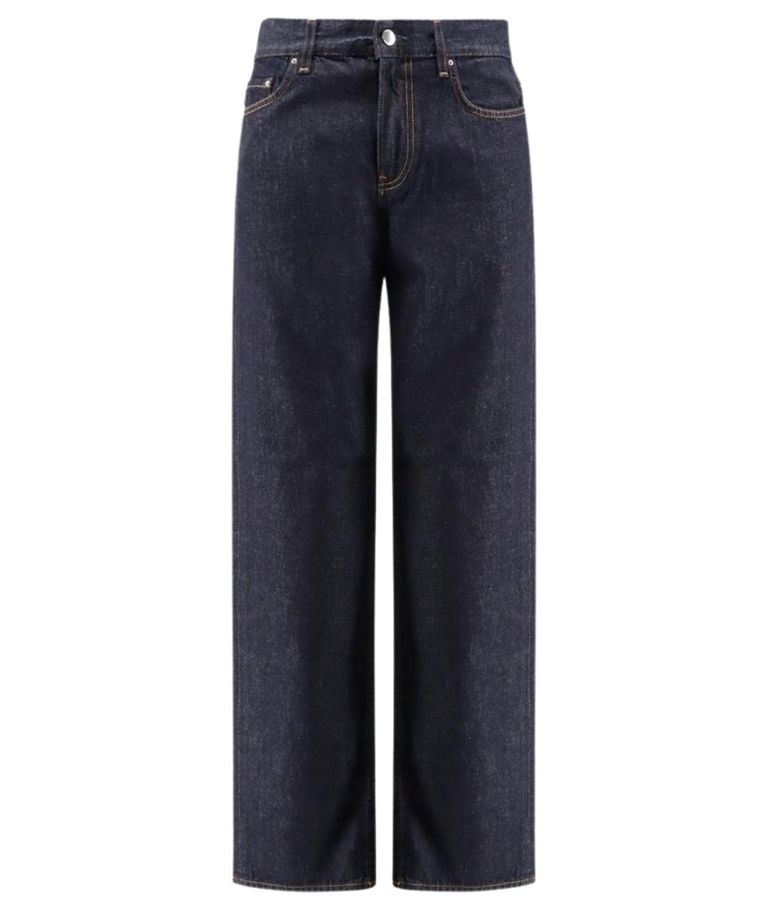 TOTEME Темно-синие хлопковые прямые джинсы, фото 1