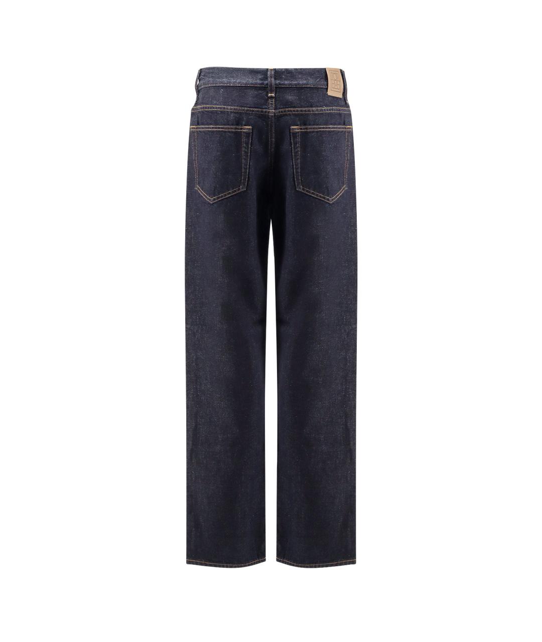 TOTEME Темно-синие хлопковые прямые джинсы, фото 2