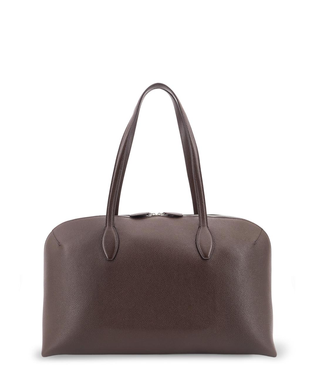 TOTEME Коричневая кожаная сумка тоут, фото 2