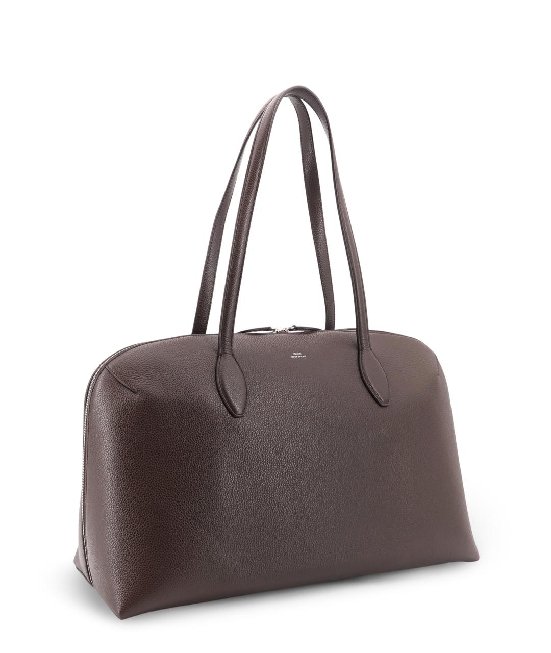TOTEME Коричневая кожаная сумка тоут, фото 3