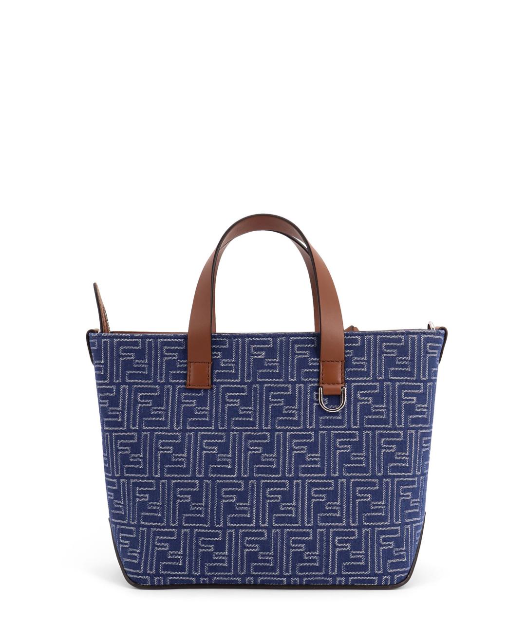 FENDI Синяя сумка тоут, фото 2