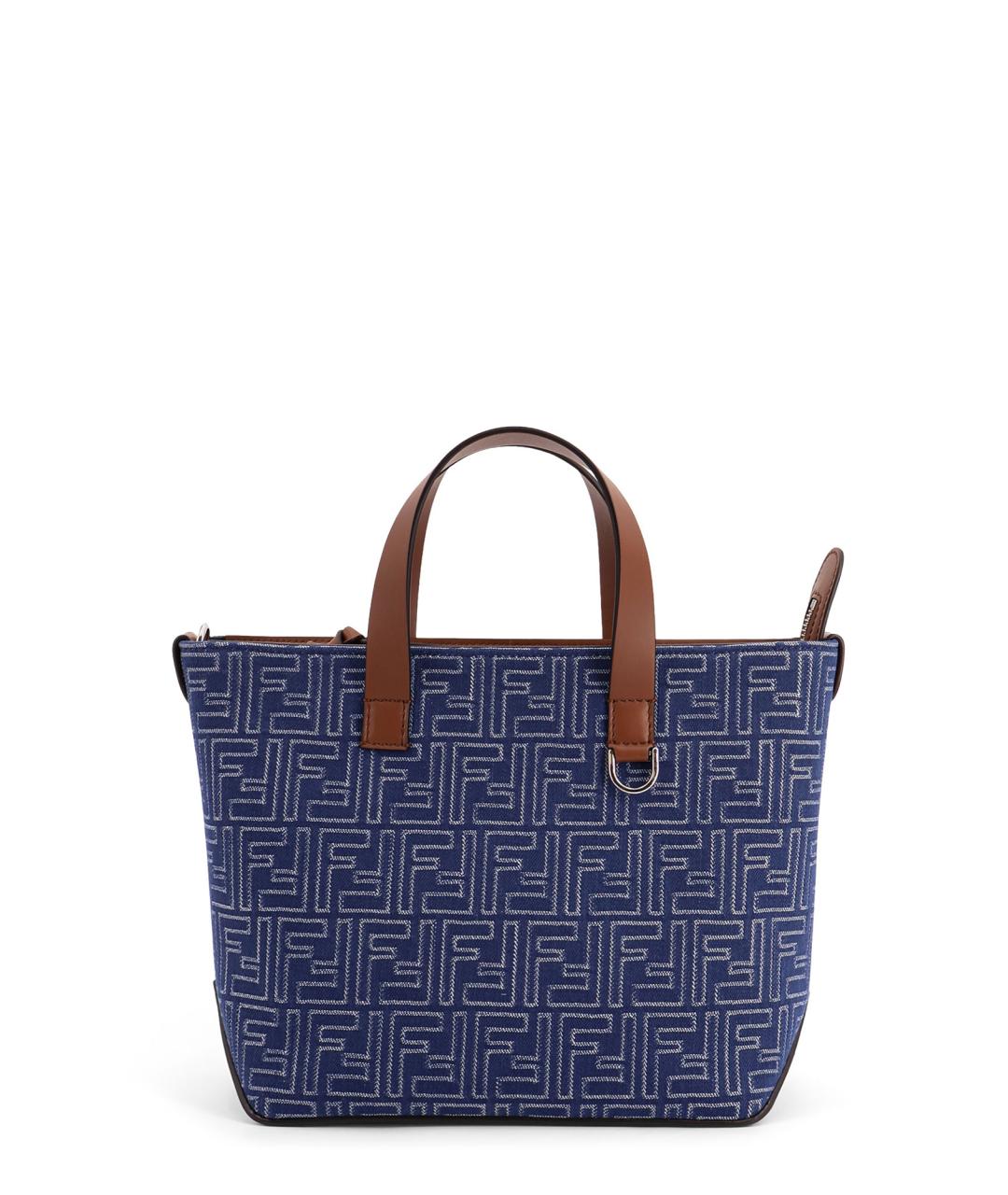 FENDI Синяя сумка тоут, фото 1