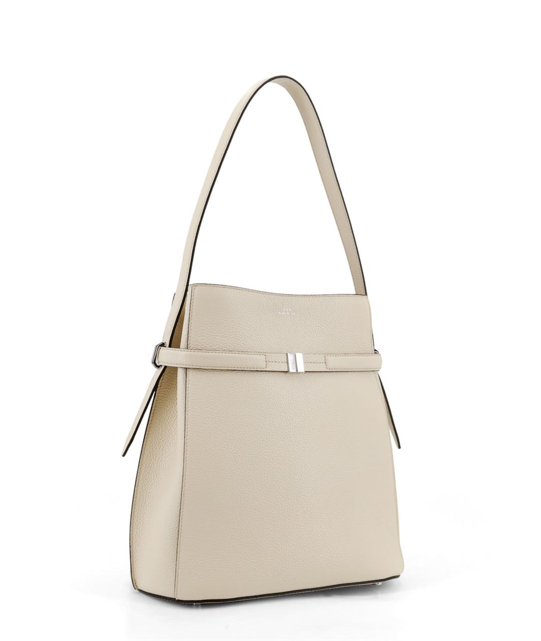 TOTEME Бежевая кожаная сумка через плечо, фото 3