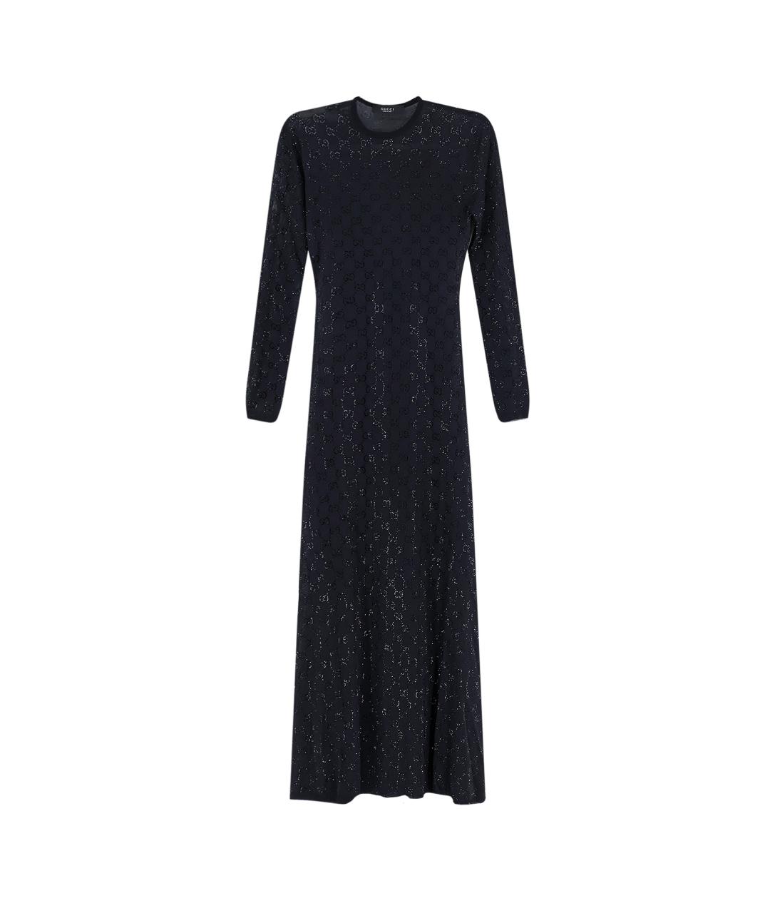 GUCCI Черное вискозное платье, фото 1