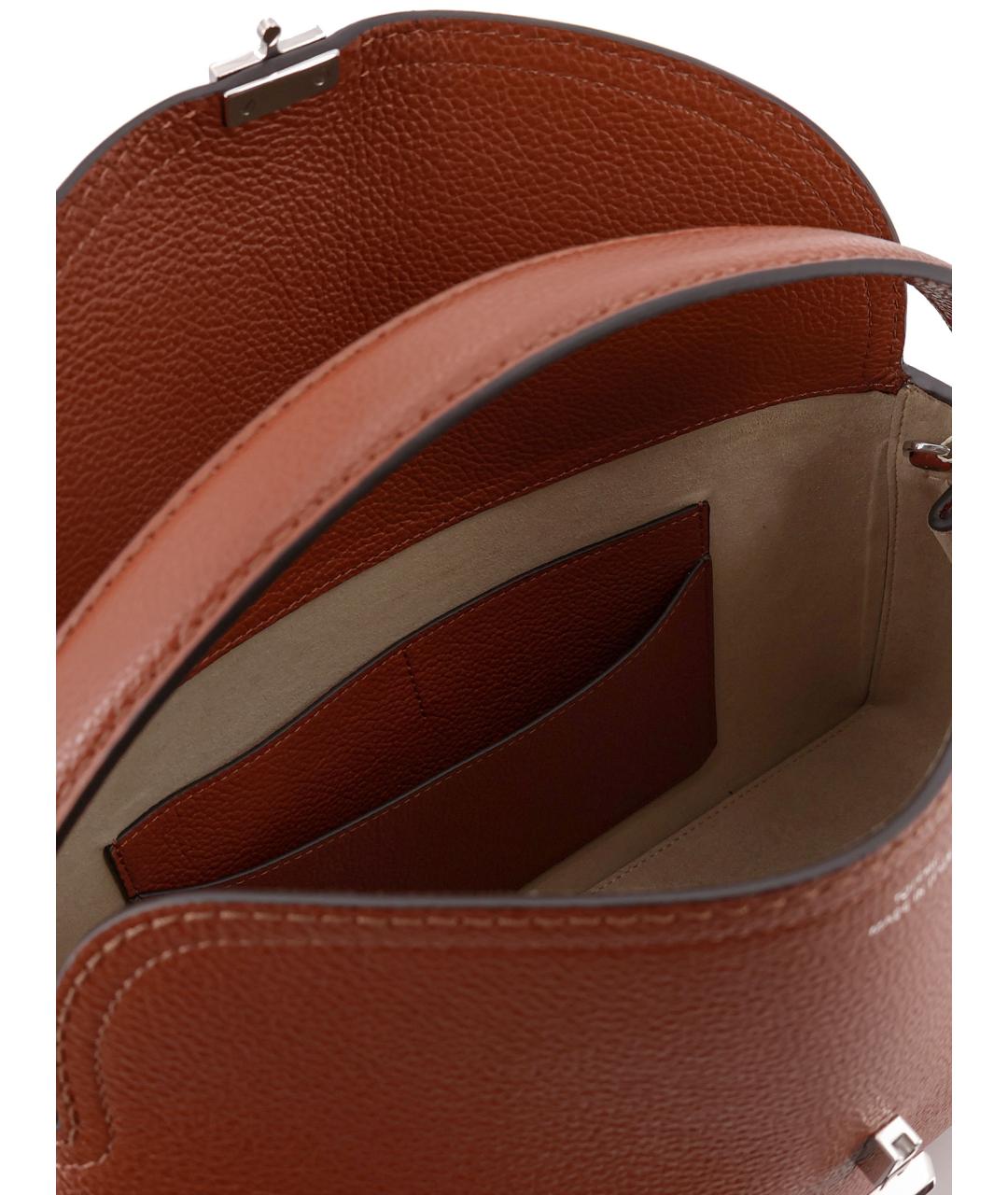 TOTEME Коричневая кожаная сумка через плечо, фото 4