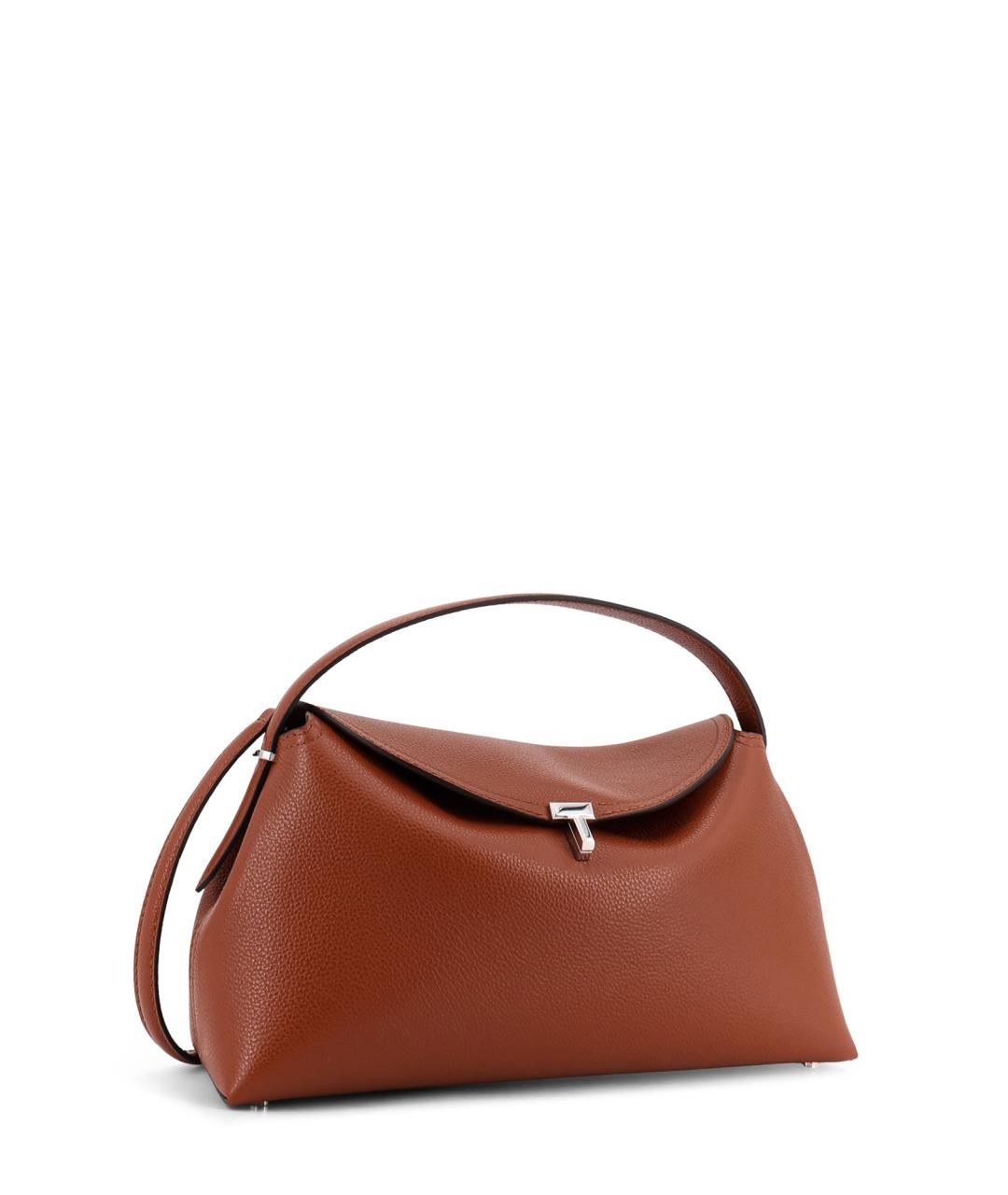 TOTEME Коричневая кожаная сумка через плечо, фото 3