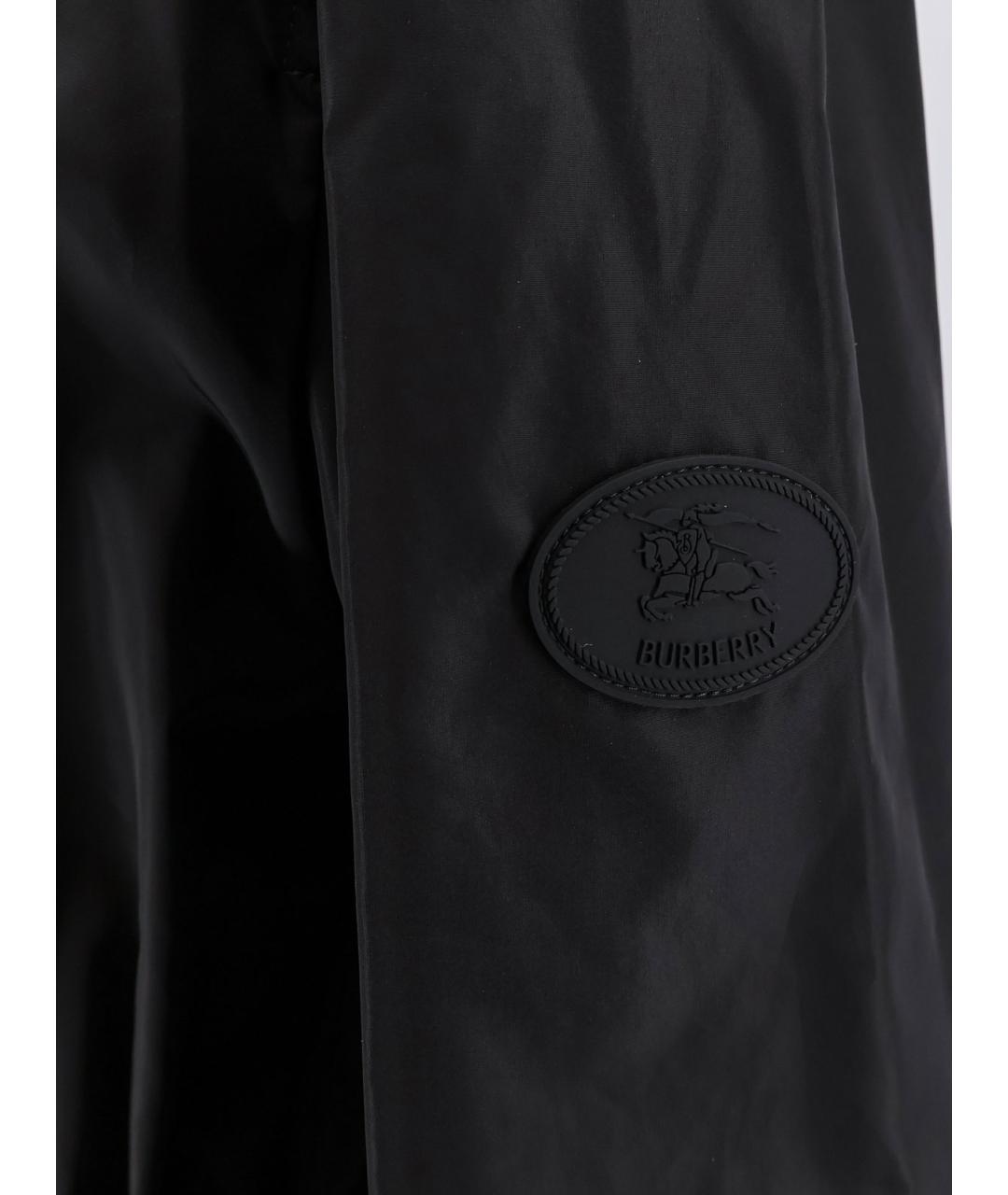 BURBERRY Черная полиамидовая куртка, фото 3