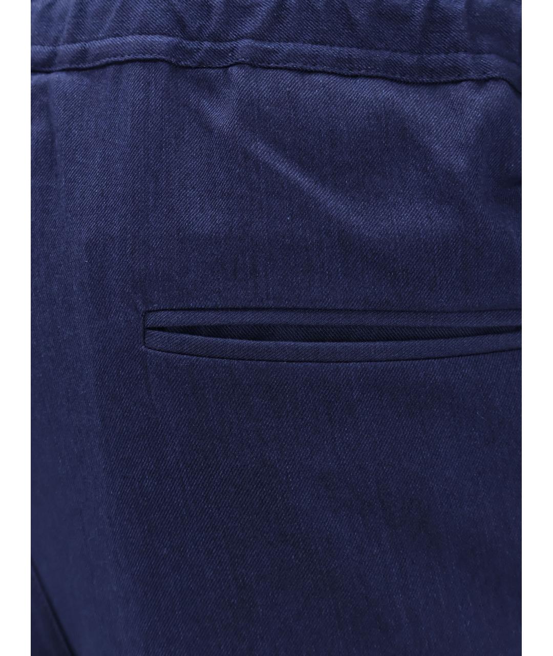 KITON Синие повседневные брюки, фото 3