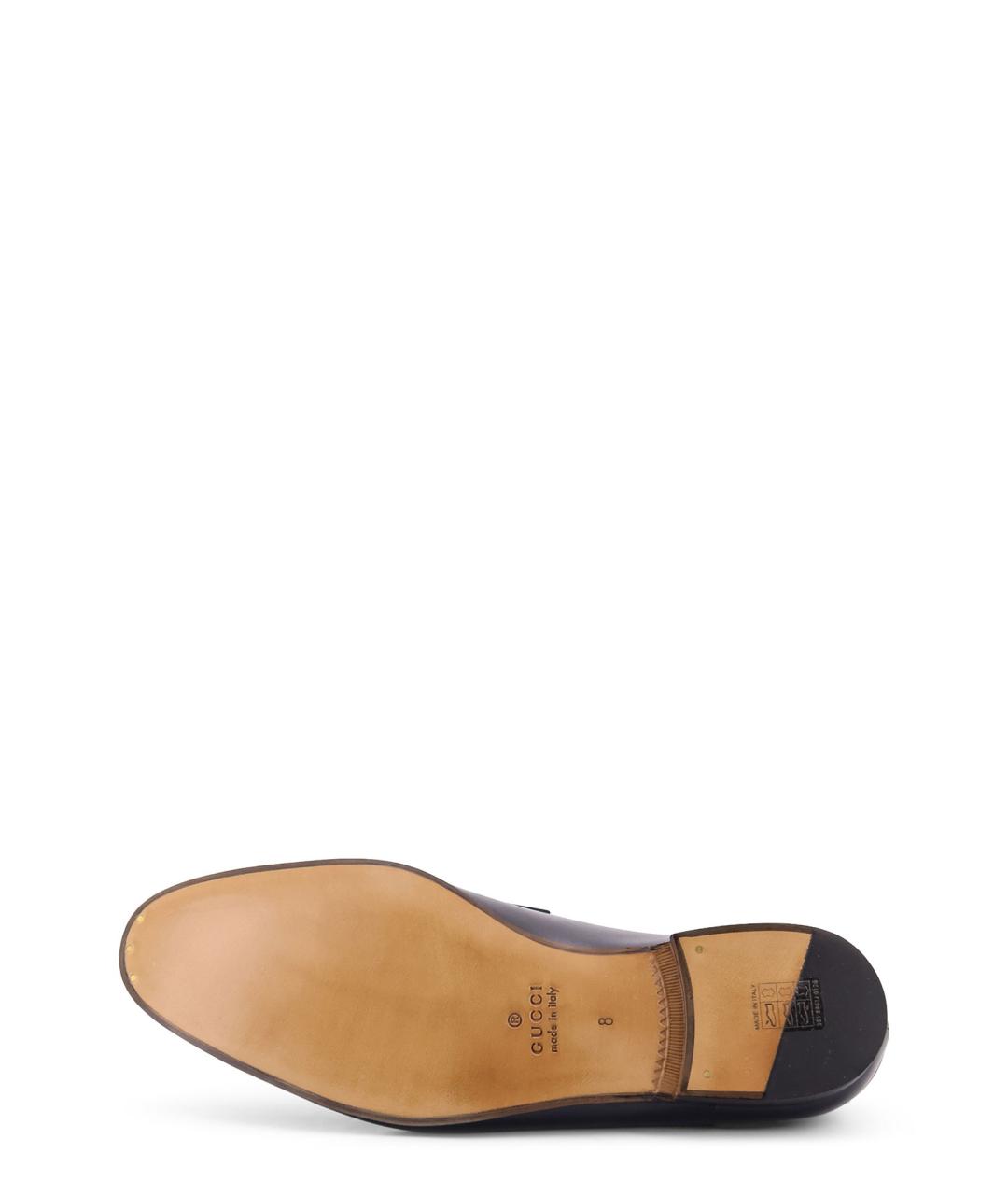 GUCCI Синие кожаные лоферы, фото 4