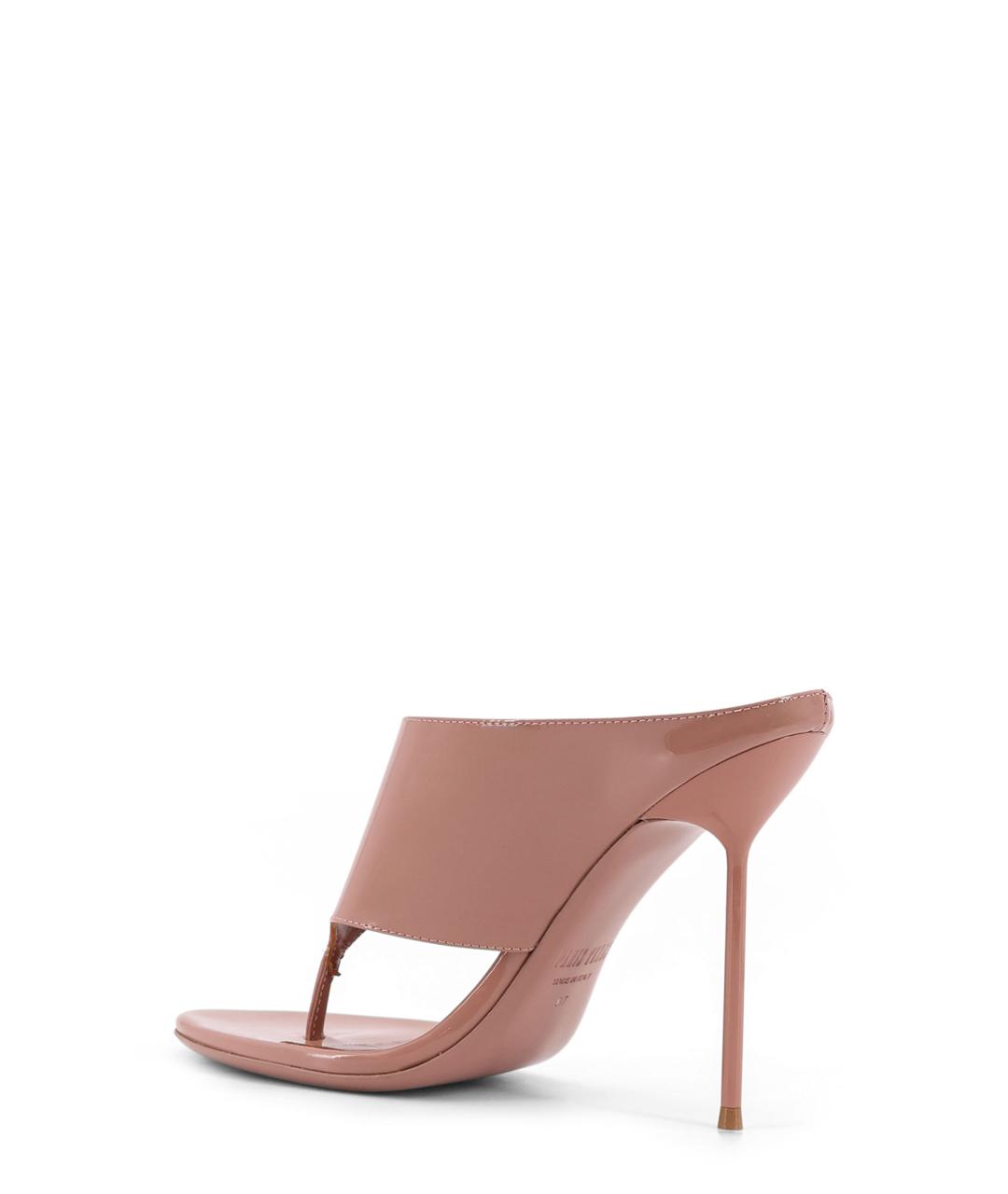 PARIS TEXAS Розовые кожаные мюли, фото 3