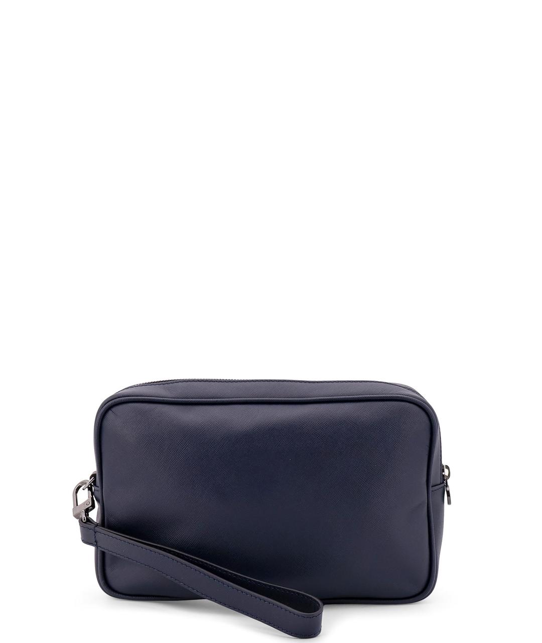 KITON Синяя кожаная сумка на плечо, фото 2