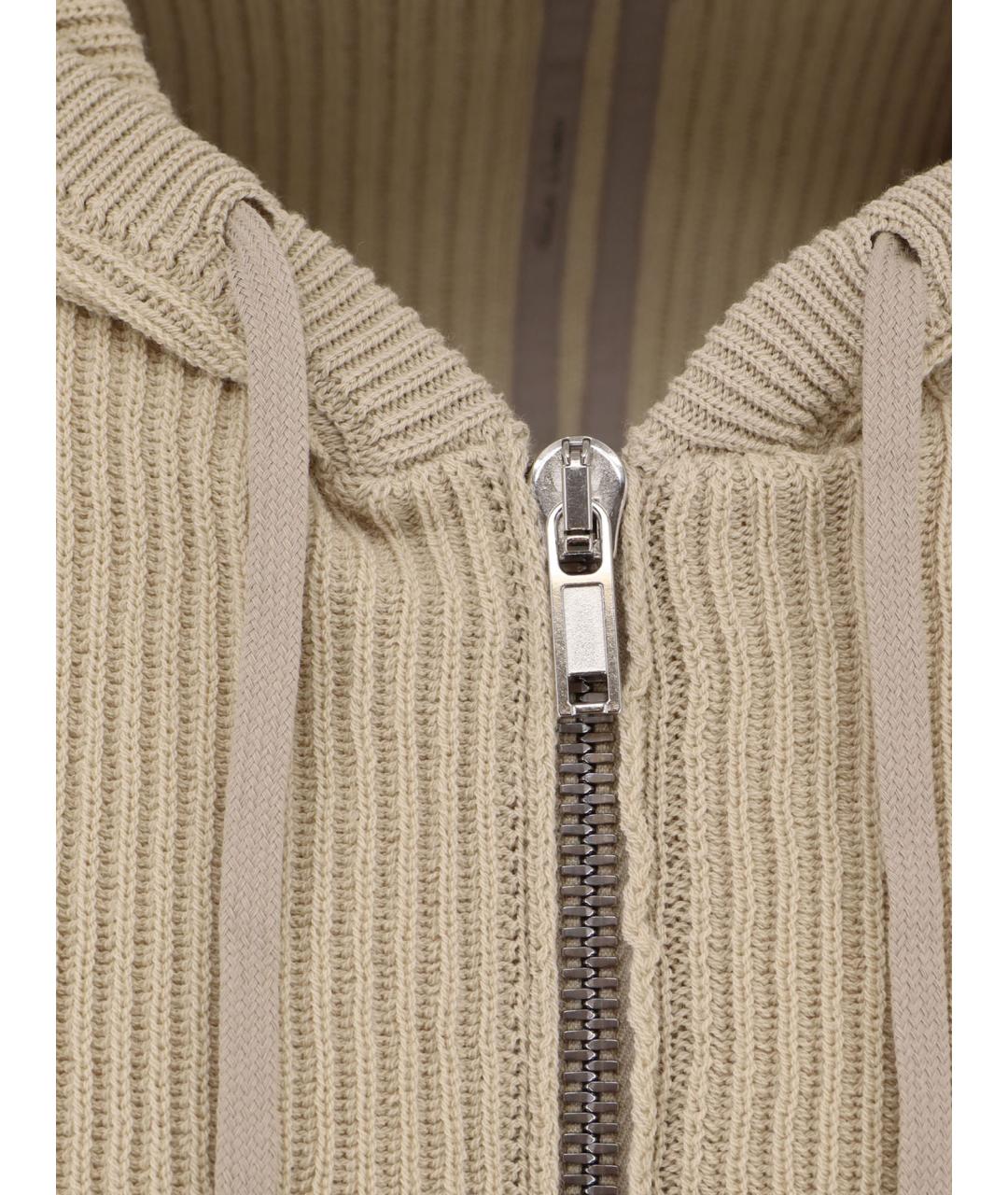 RICK OWENS Бежевый шерстяной кардиган, фото 2
