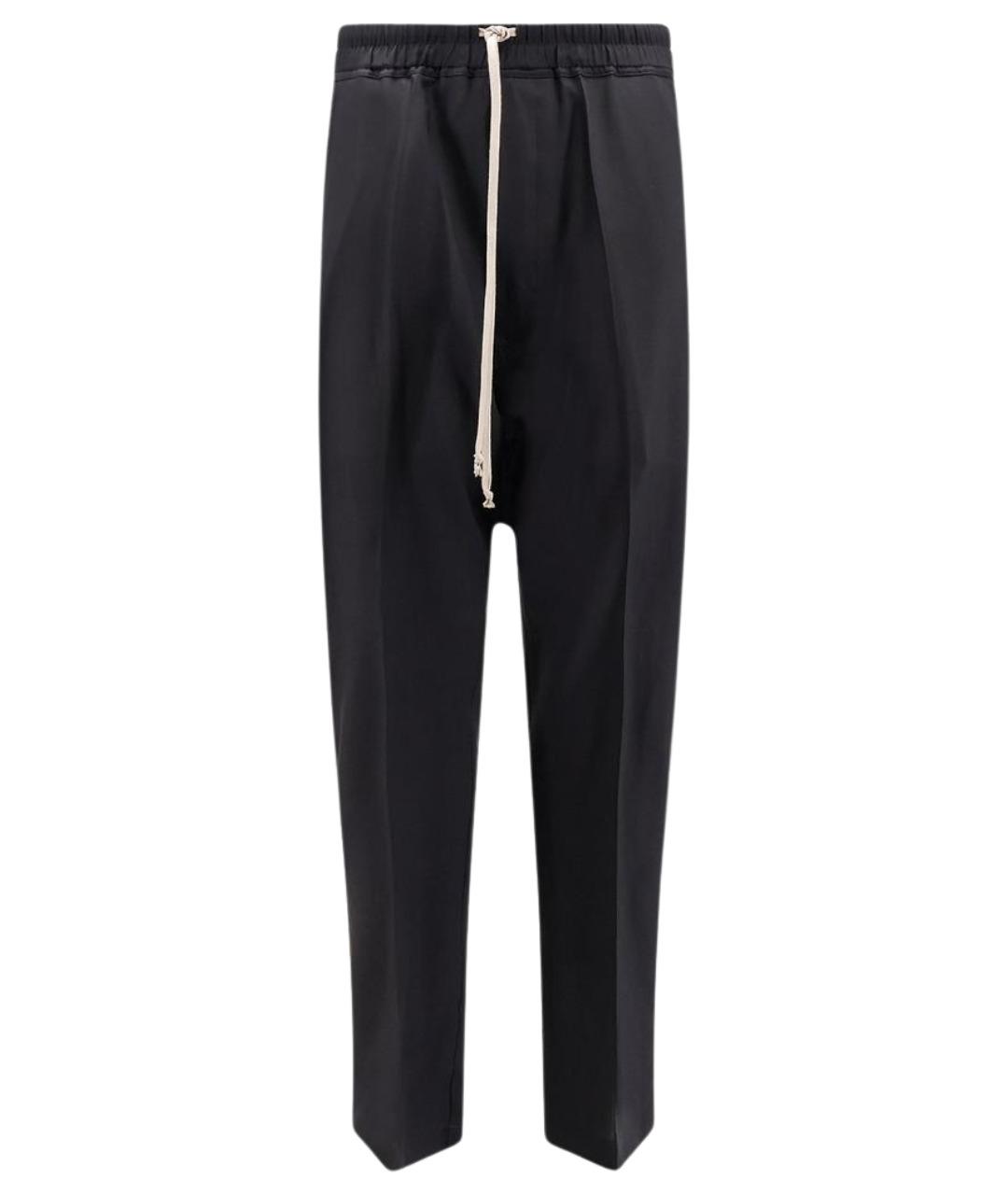 RICK OWENS Черные шерстяные повседневные брюки, фото 1