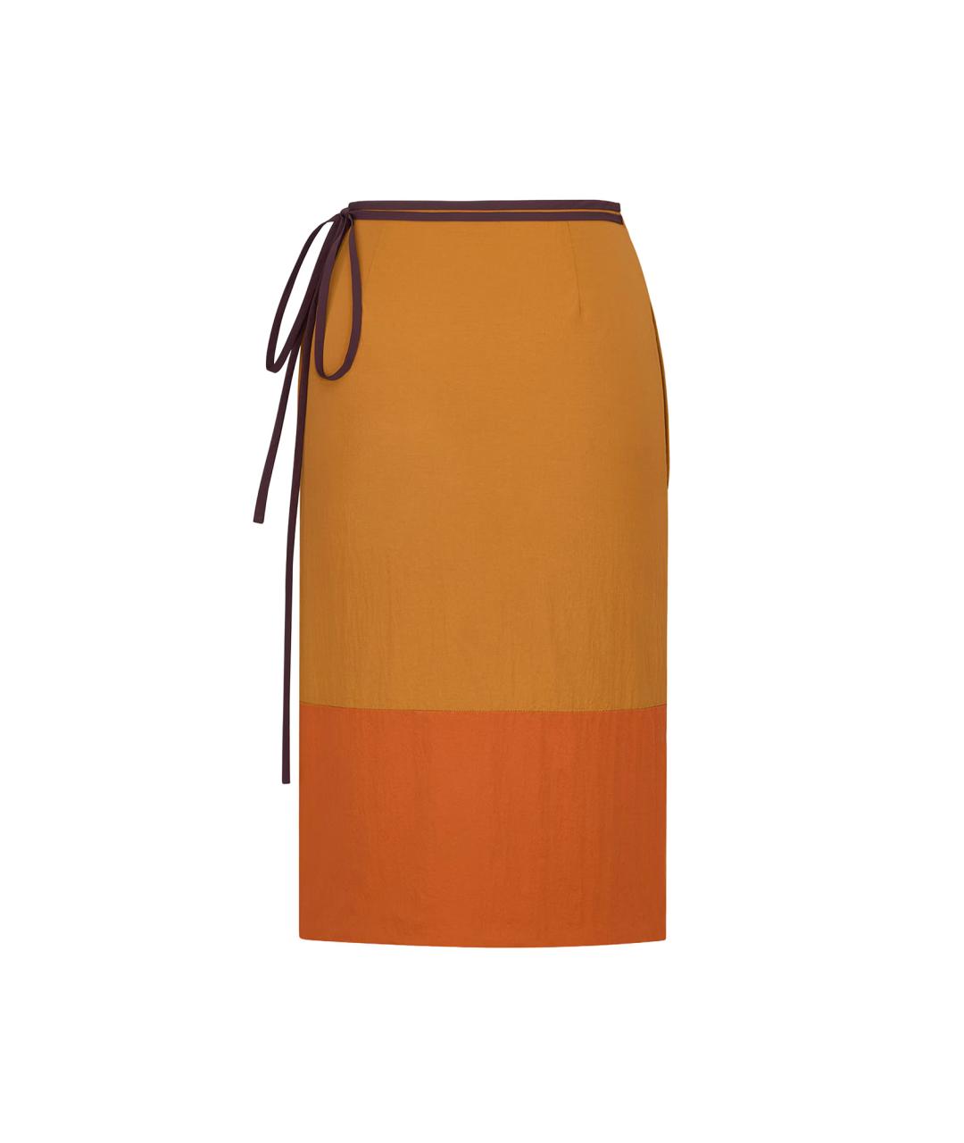 SAINT LAURENT Мульти синтетическая юбка миди, фото 2