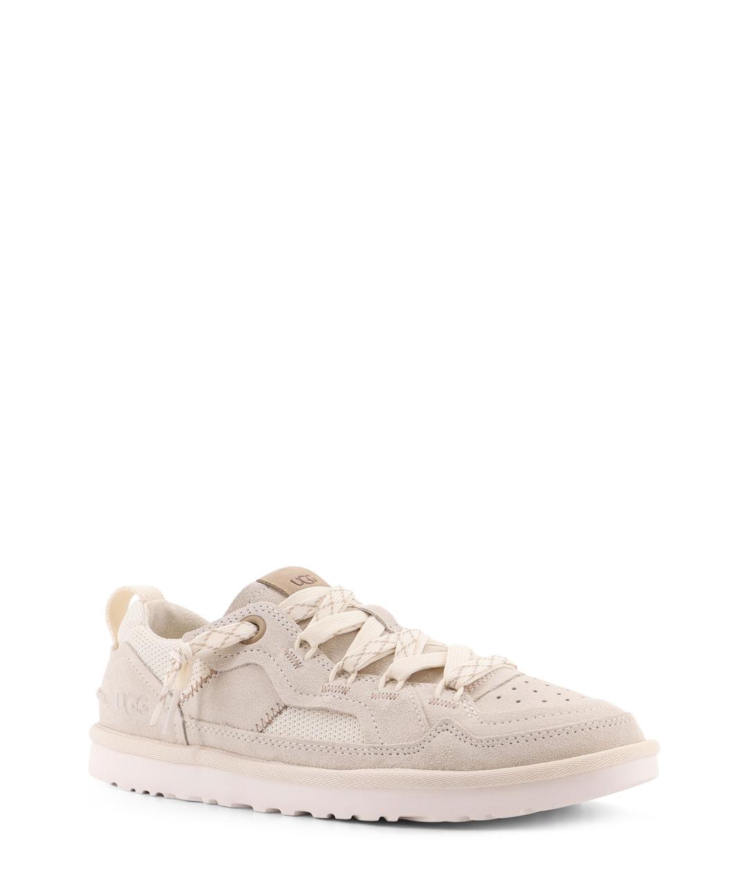 UGG AUSTRALIA Бежевые замшевые низкие кроссовки / кеды, фото 2