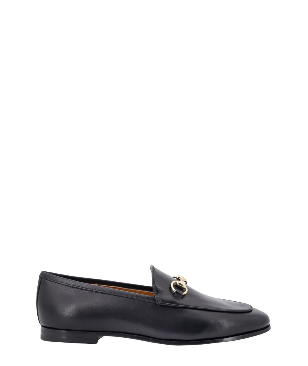 GUCCI Черные кожаные лоферы, фото 1