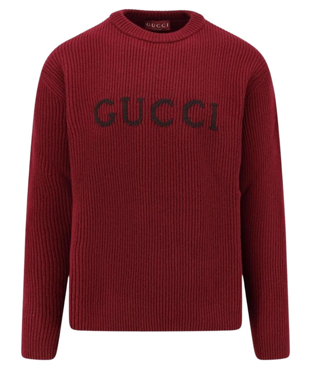 GUCCI Красный шерстяной джемпер / свитер, фото 1