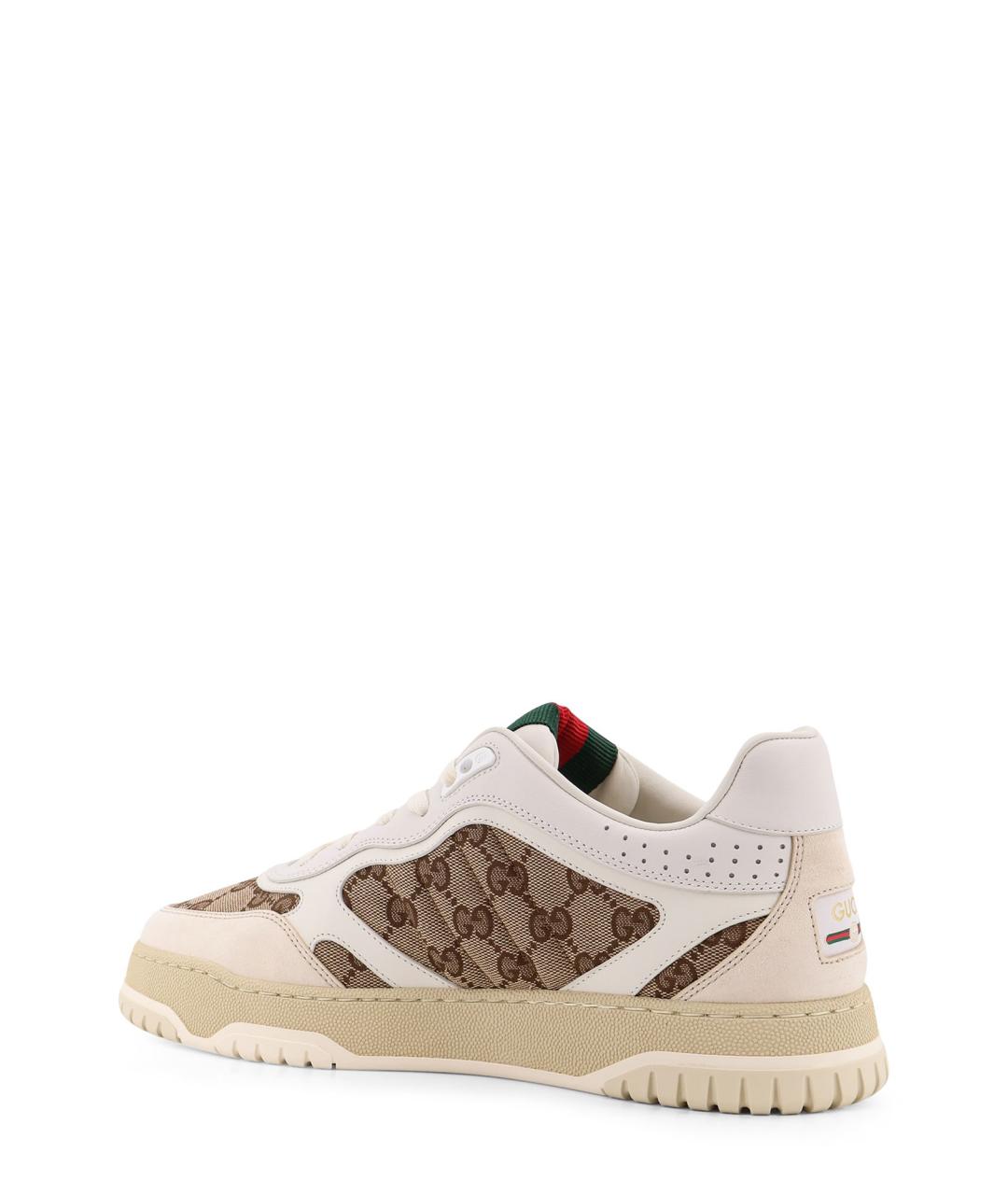 GUCCI Бежевые текстильные низкие кроссовки / кеды, фото 3