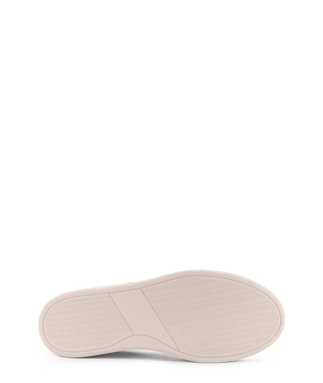 KITON Белые кожаные низкие кроссовки / кеды, фото 4