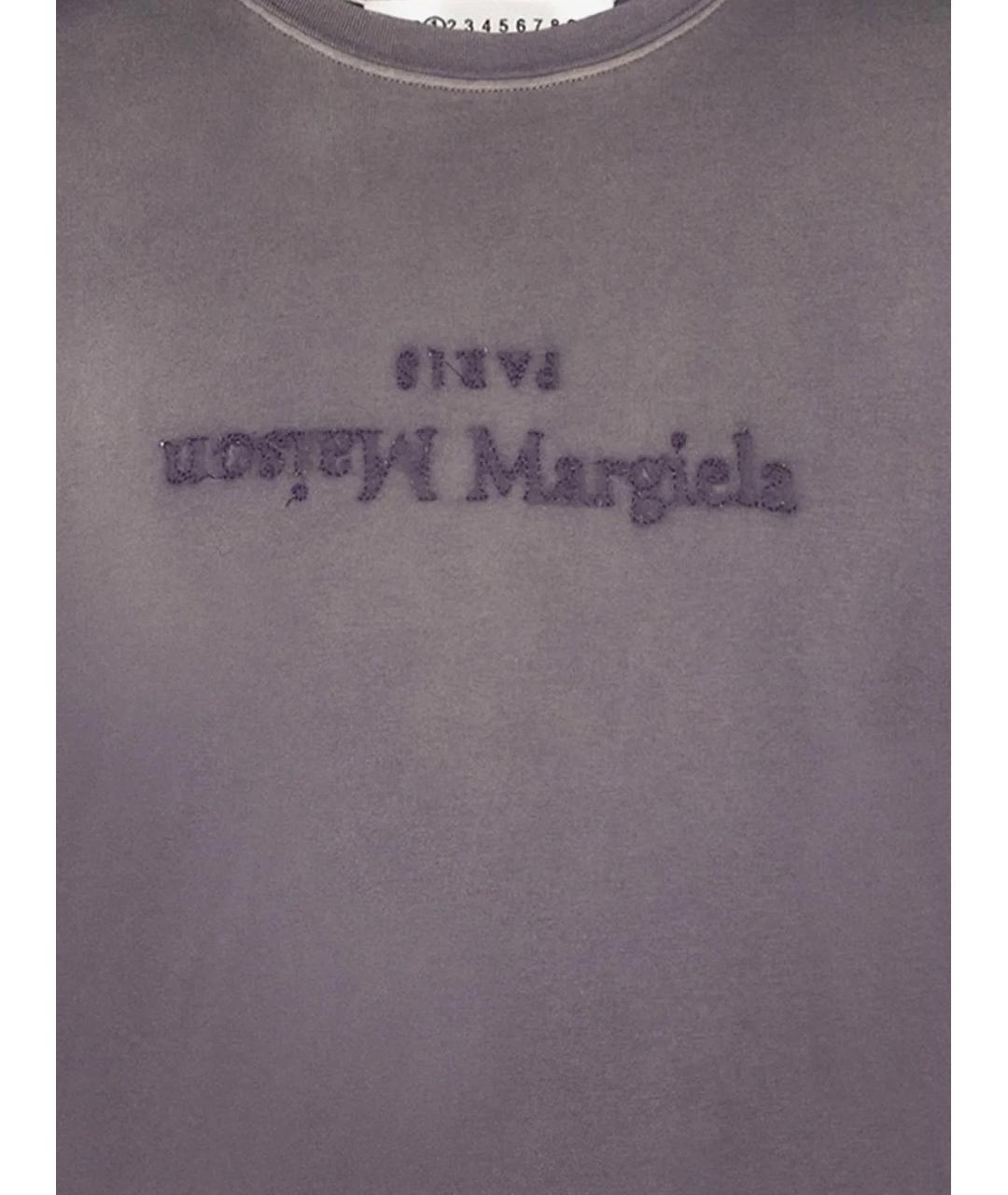 MAISON MARGIELA Фиолетовая хлопковая футболка, фото 3