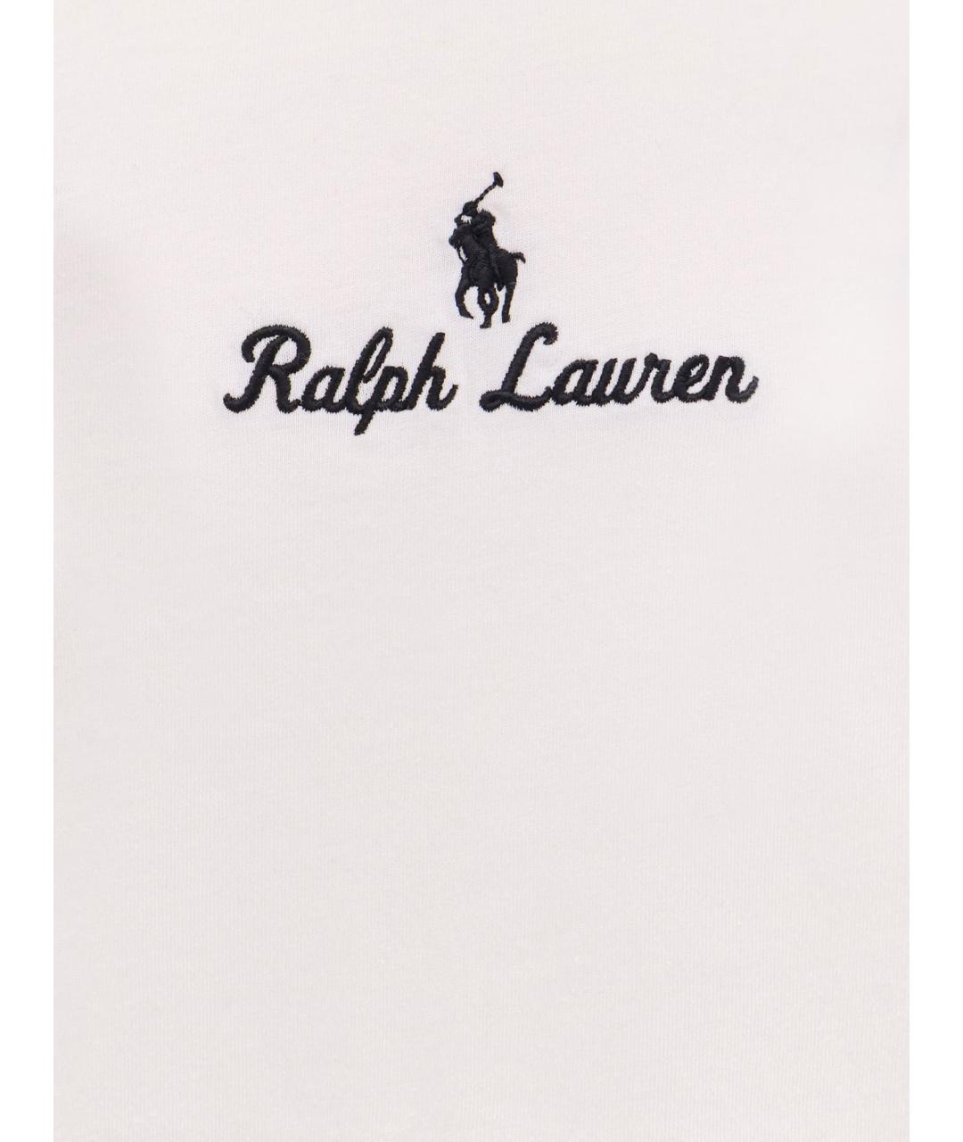 POLO RALPH LAUREN Белая хлопковая футболка, фото 3