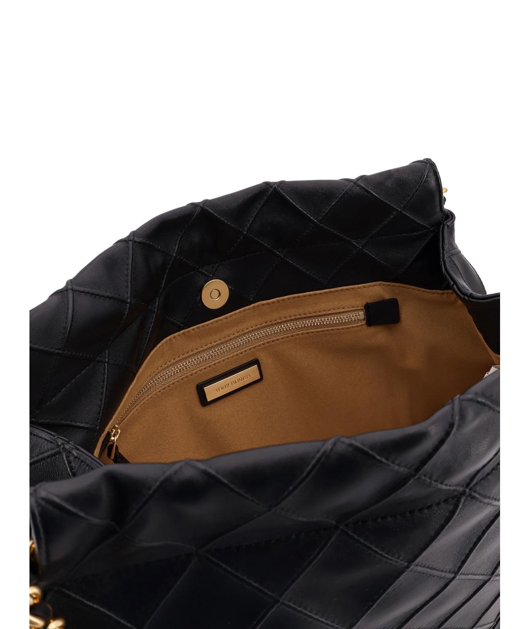 TORY BURCH Черная кожаная сумка через плечо, фото 4