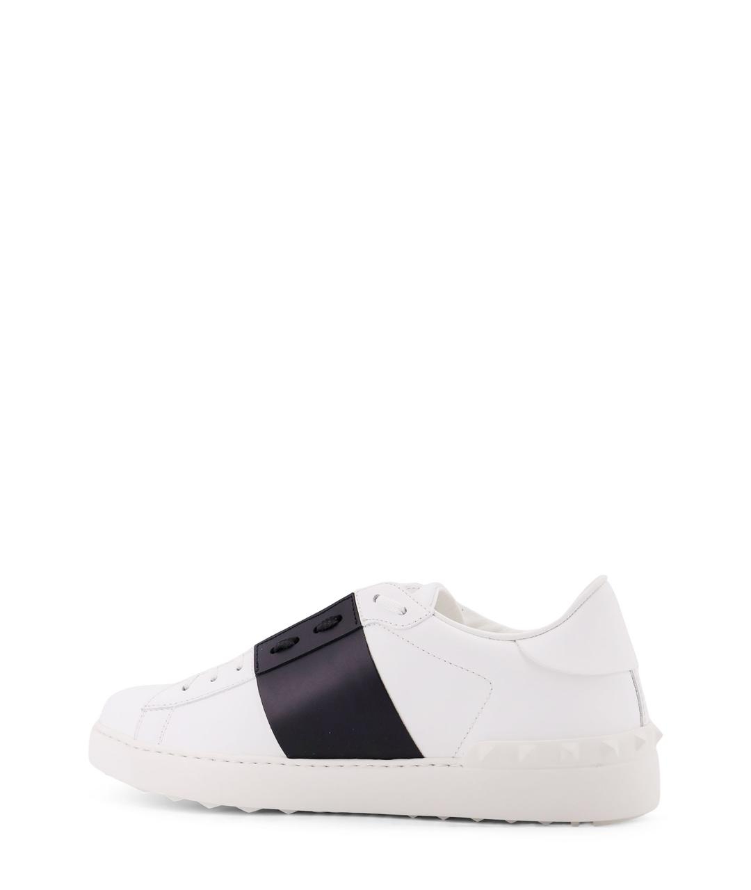 VALENTINO Белые кожаные низкие кроссовки / кеды, фото 3