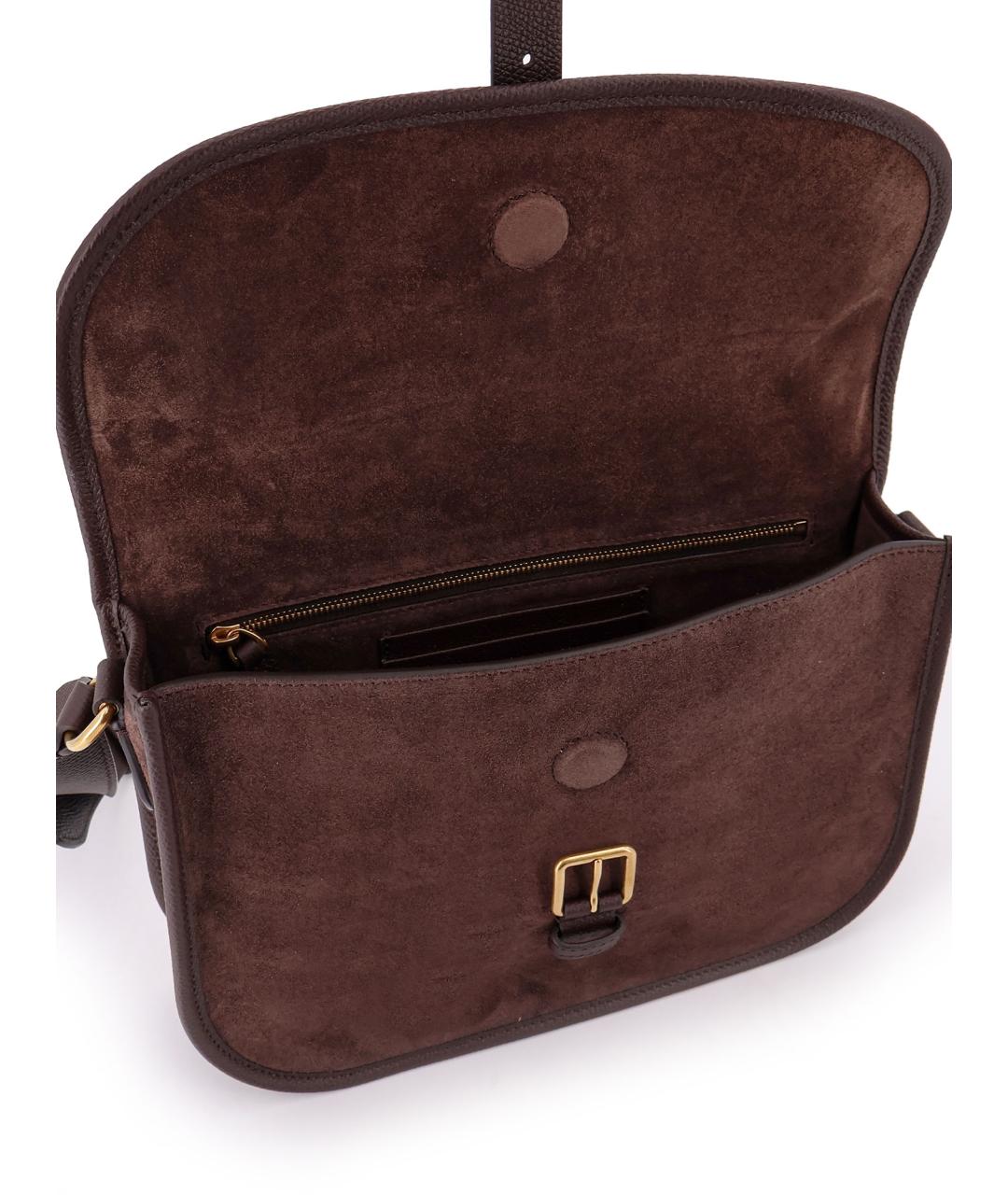 VALENTINO Коричневая замшевая сумка на плечо, фото 4