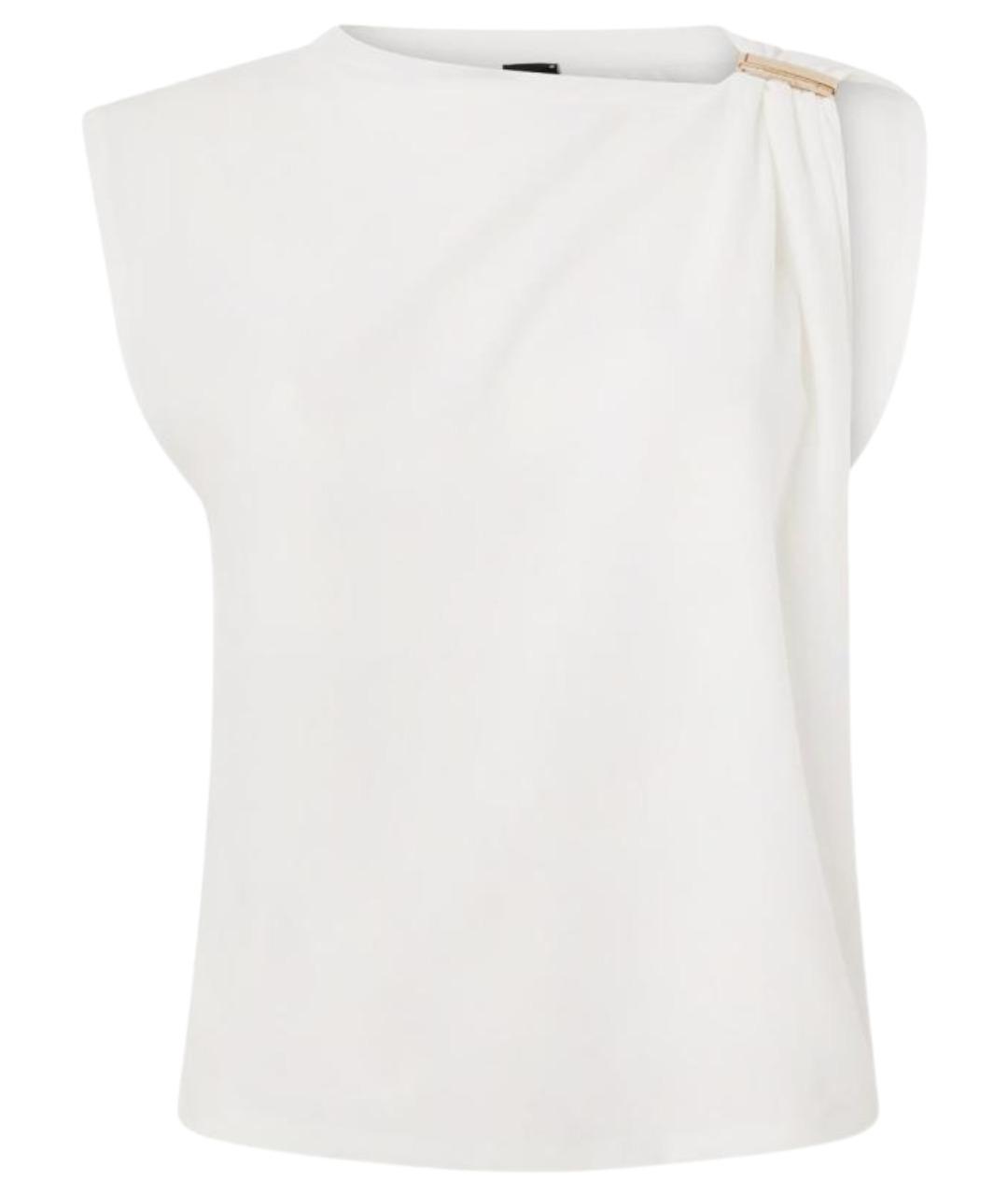 PINKO Белая хлопко-эластановая блузы, фото 1