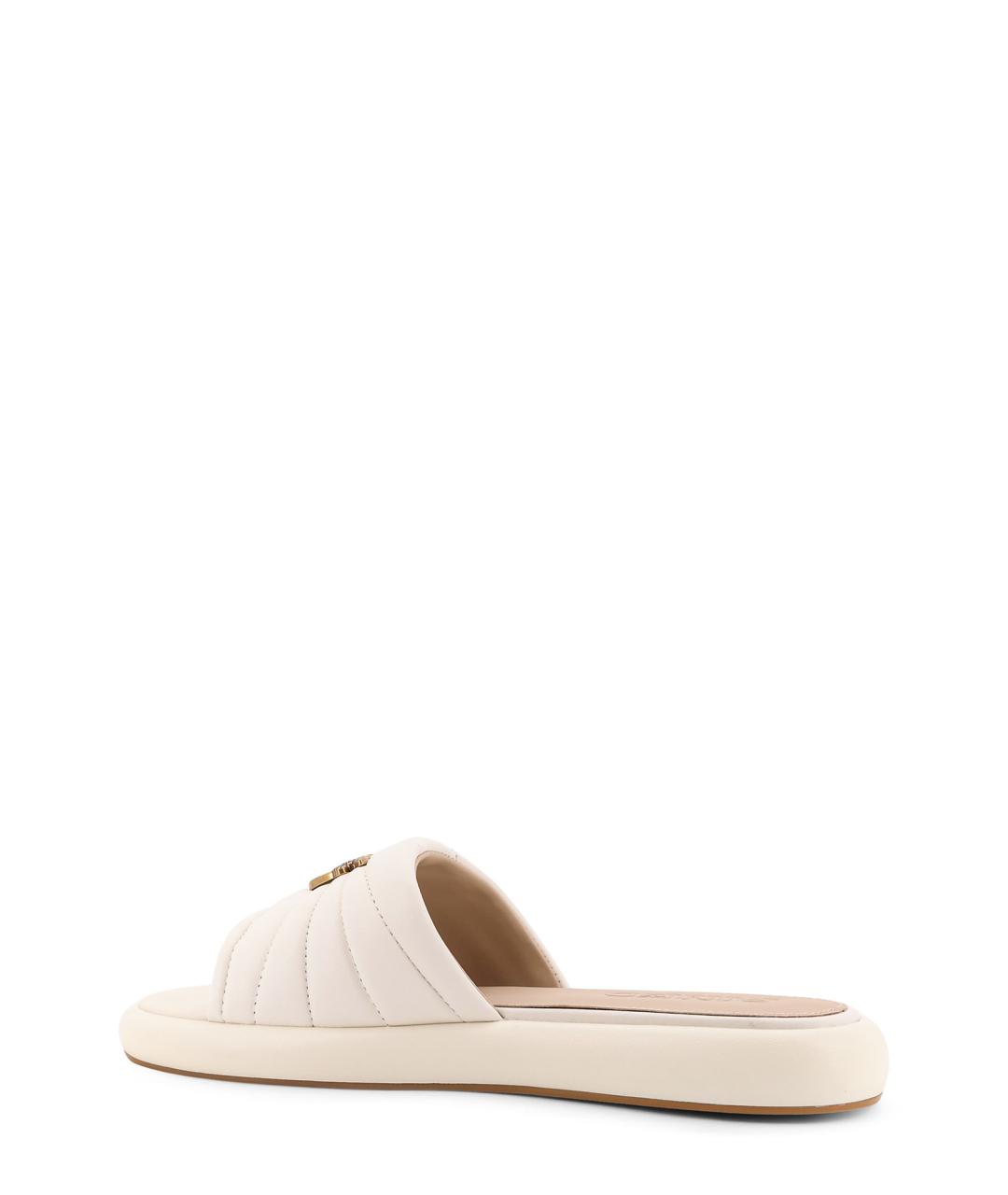 PINKO Белые кожаные шлепанцы, фото 3