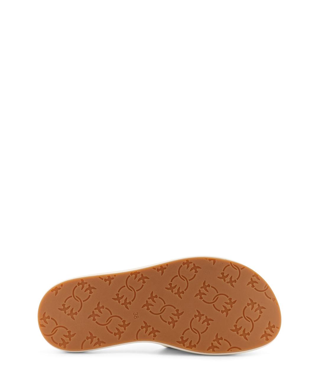 PINKO Белые кожаные шлепанцы, фото 4