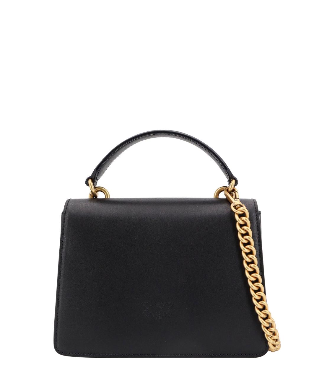 PINKO Черная кожаная сумка через плечо, фото 2