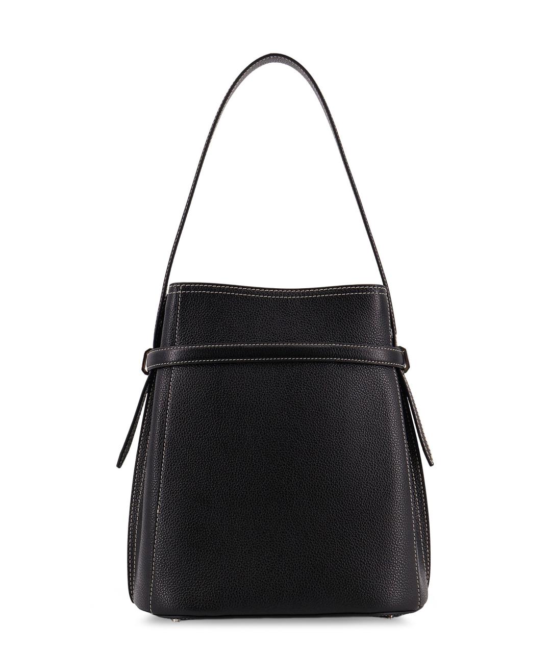 TOTEME Черная кожаная сумка через плечо, фото 2