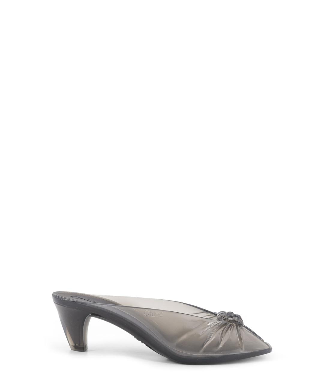 CHLOE Серые синтетические мюли, фото 4