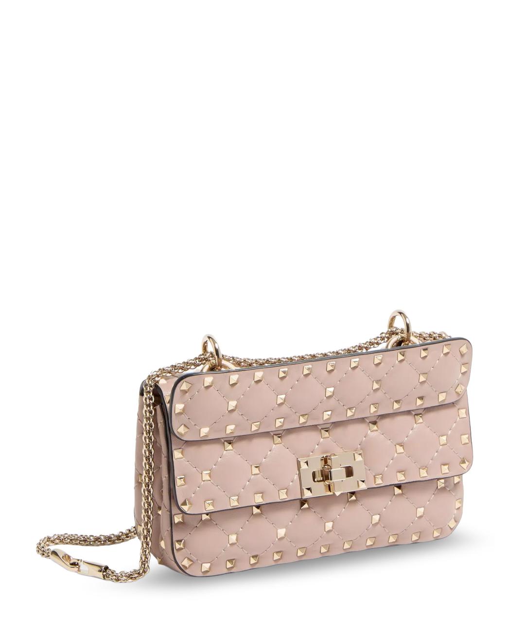 VALENTINO Розовая кожаная сумка через плечо, фото 3