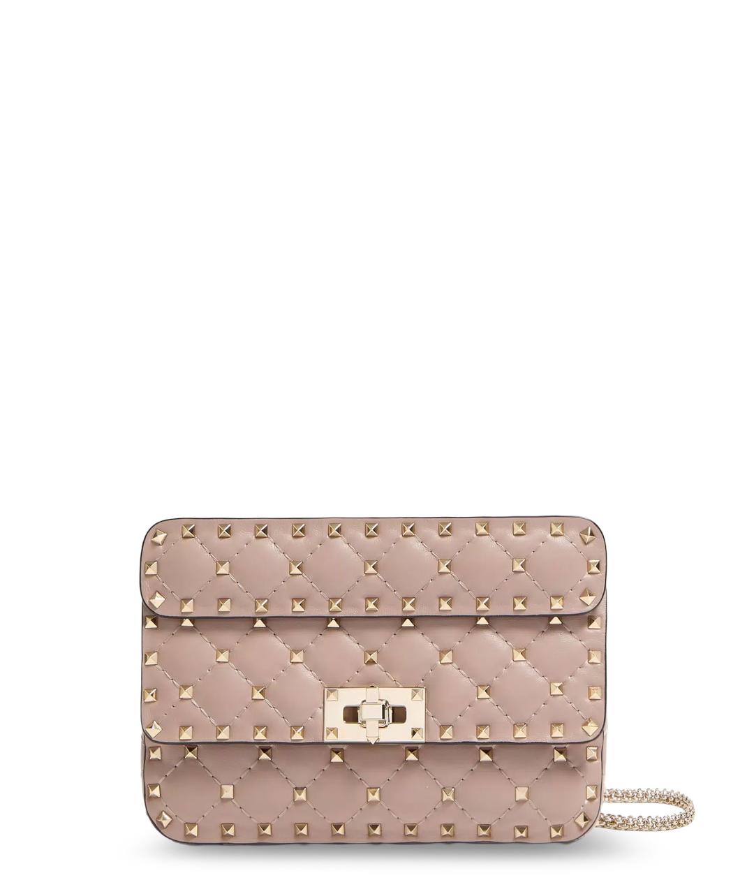 VALENTINO Розовая кожаная сумка через плечо, фото 1