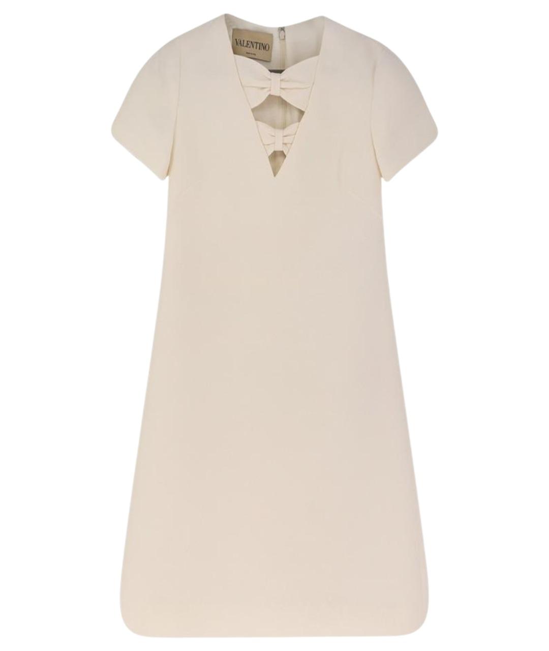 VALENTINO Бежевое шерстяное повседневное платье, фото 1