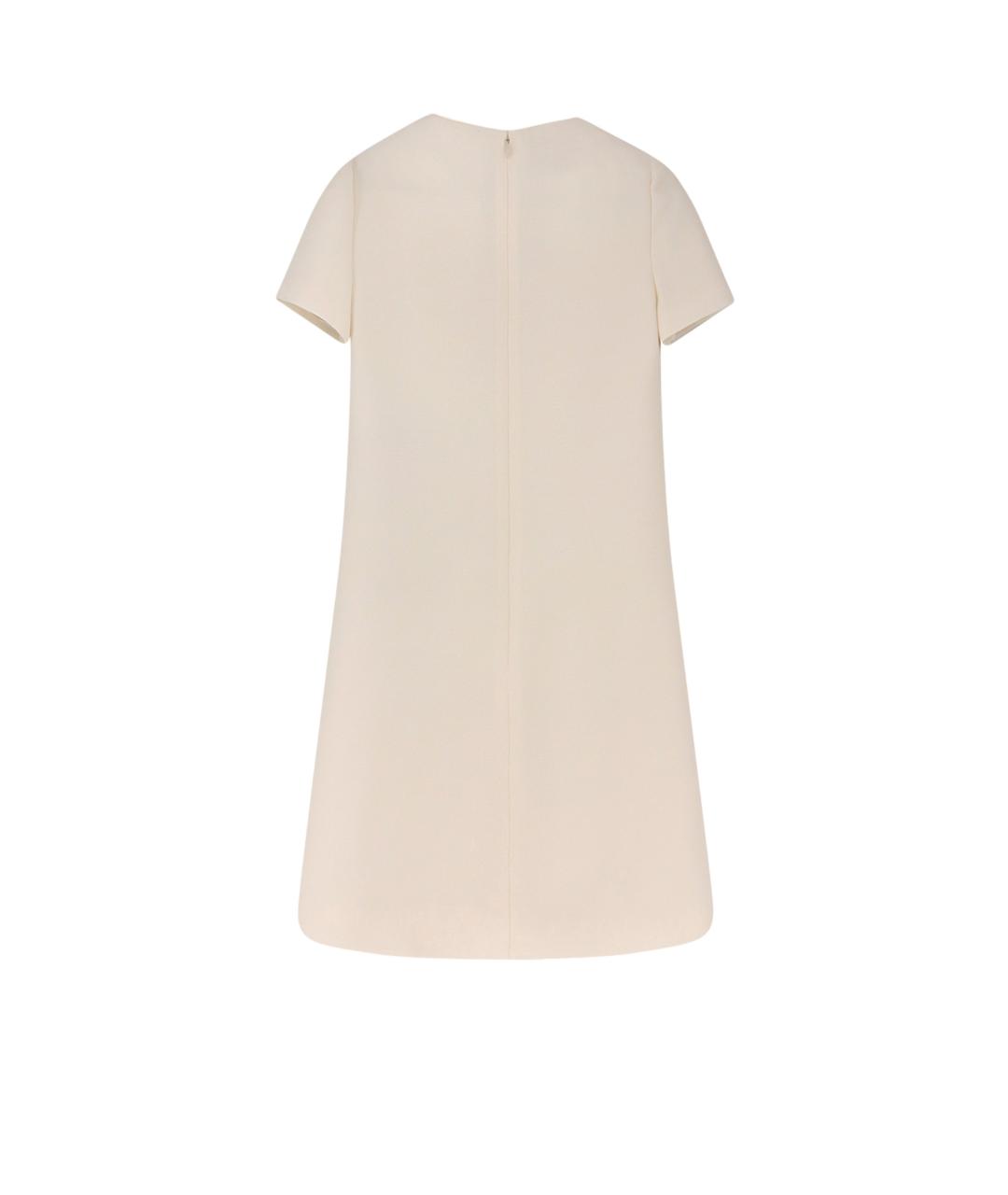 VALENTINO Бежевое шерстяное повседневное платье, фото 2