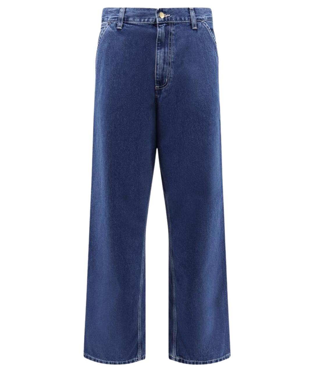 CARHARTT WIP Синие хлопковые прямые джинсы, фото 1