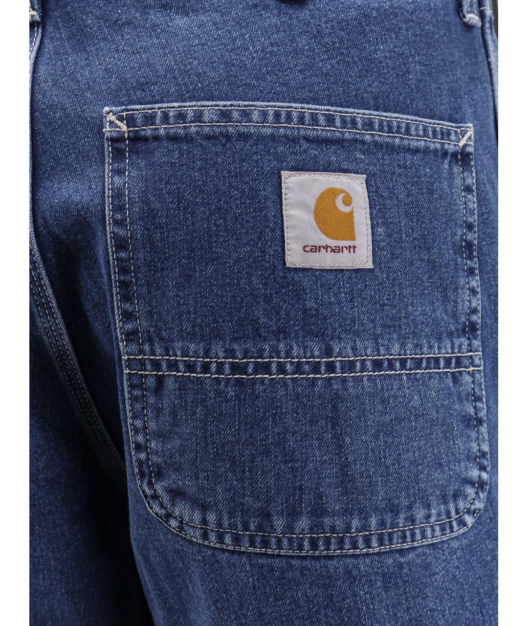 CARHARTT WIP Синие хлопковые прямые джинсы, фото 3