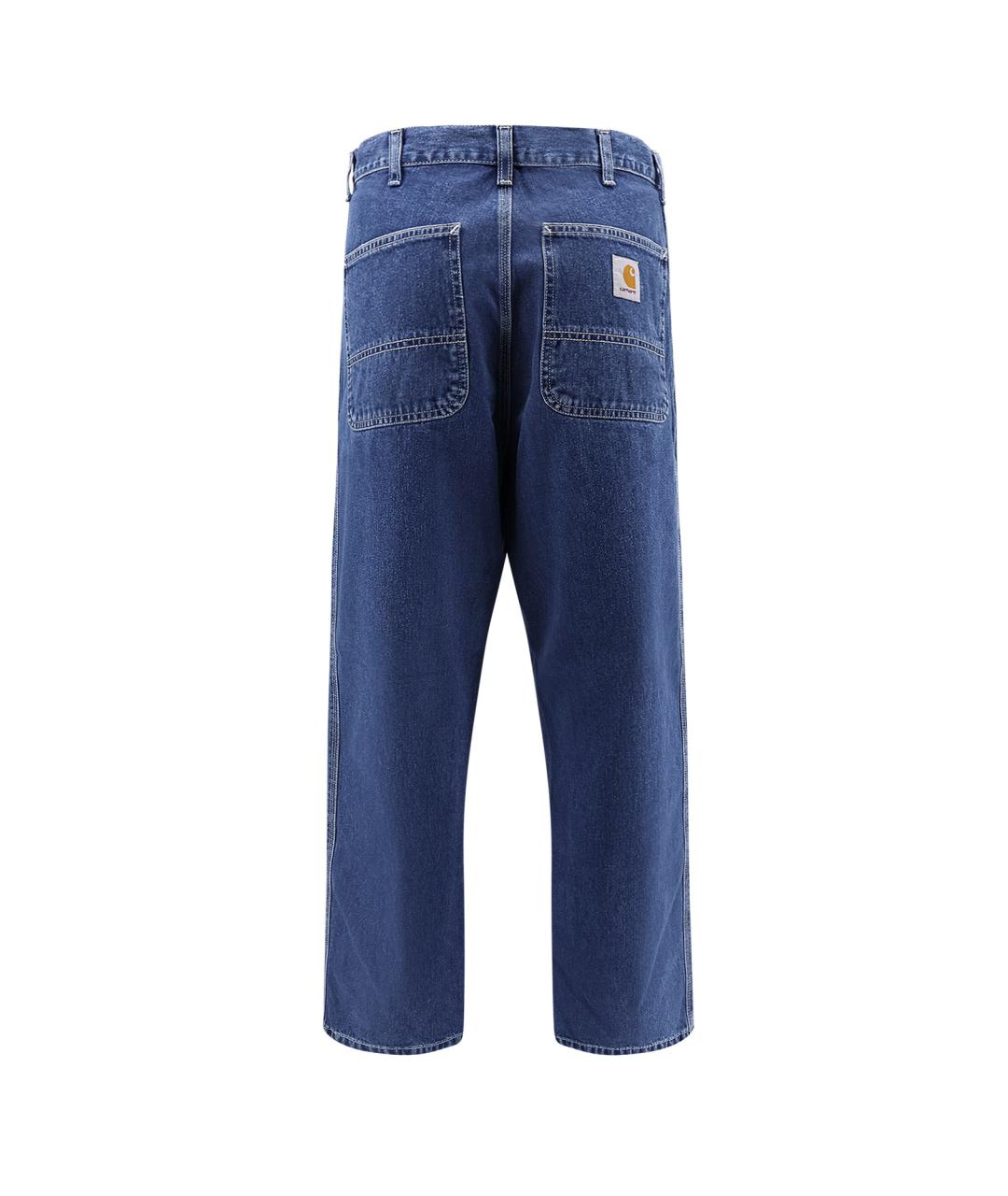 CARHARTT WIP Синие хлопковые прямые джинсы, фото 2
