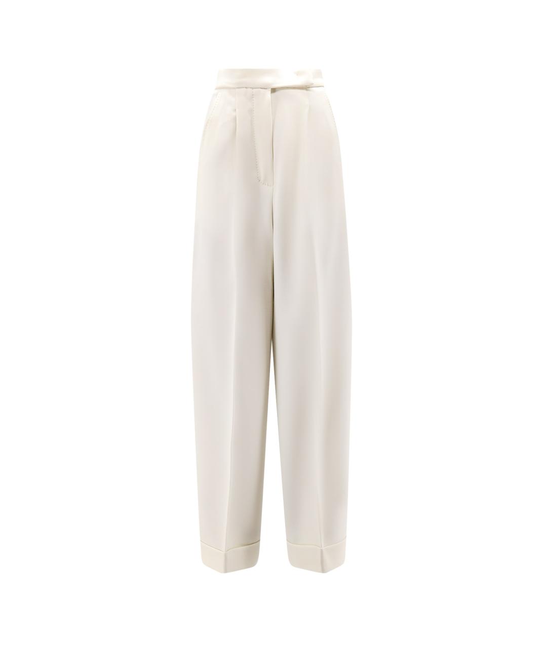 MAX MARA Бежевые прямые брюки, фото 1