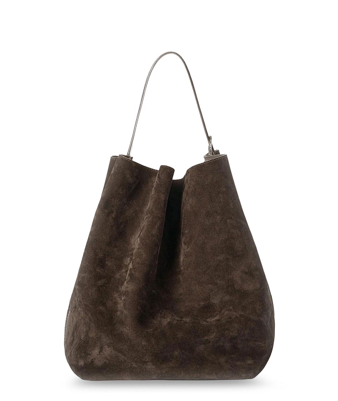 TOTEME Коричневая замшевая сумка тоут, фото 2