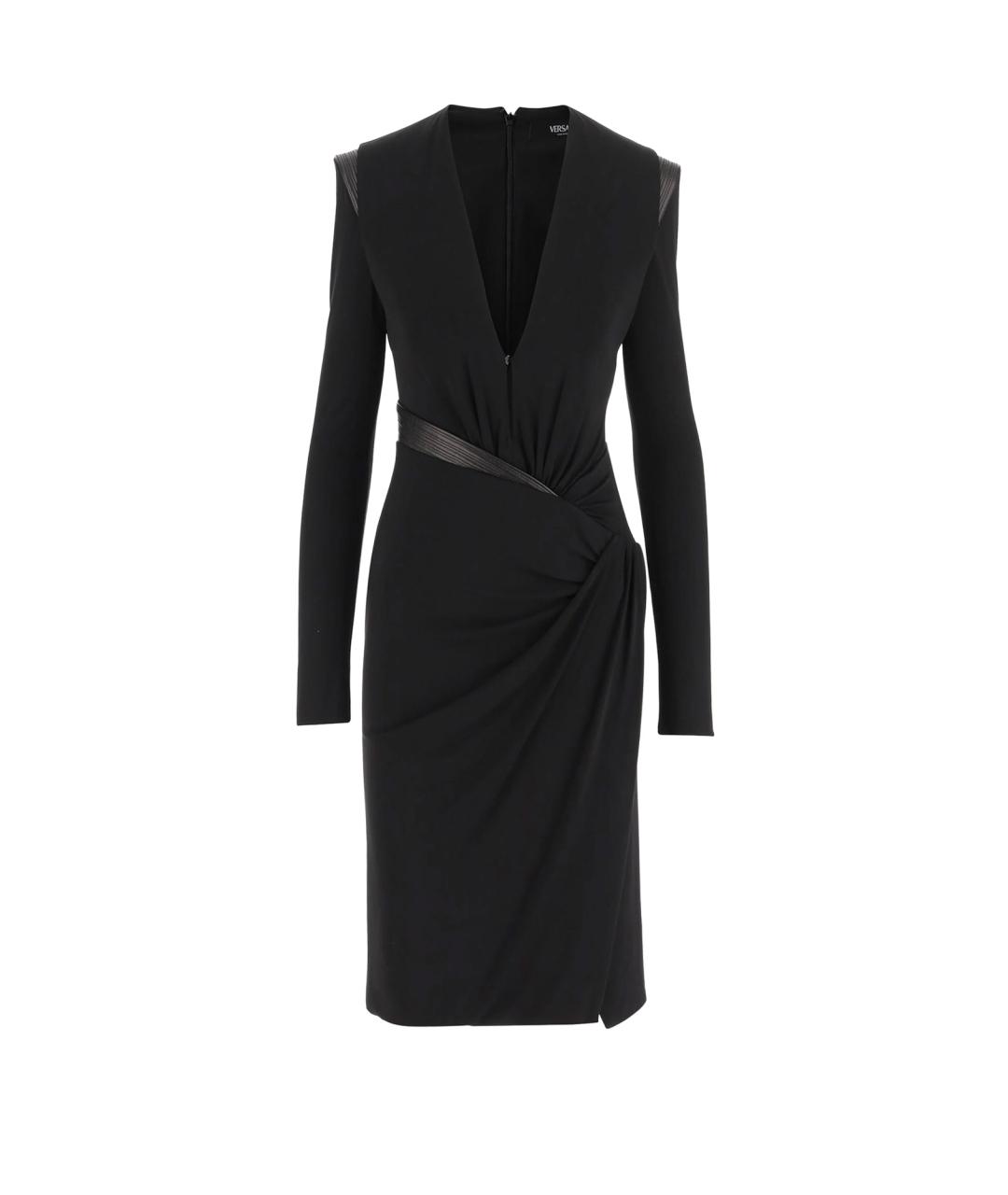 VERSACE Черное вискозное платье, фото 1