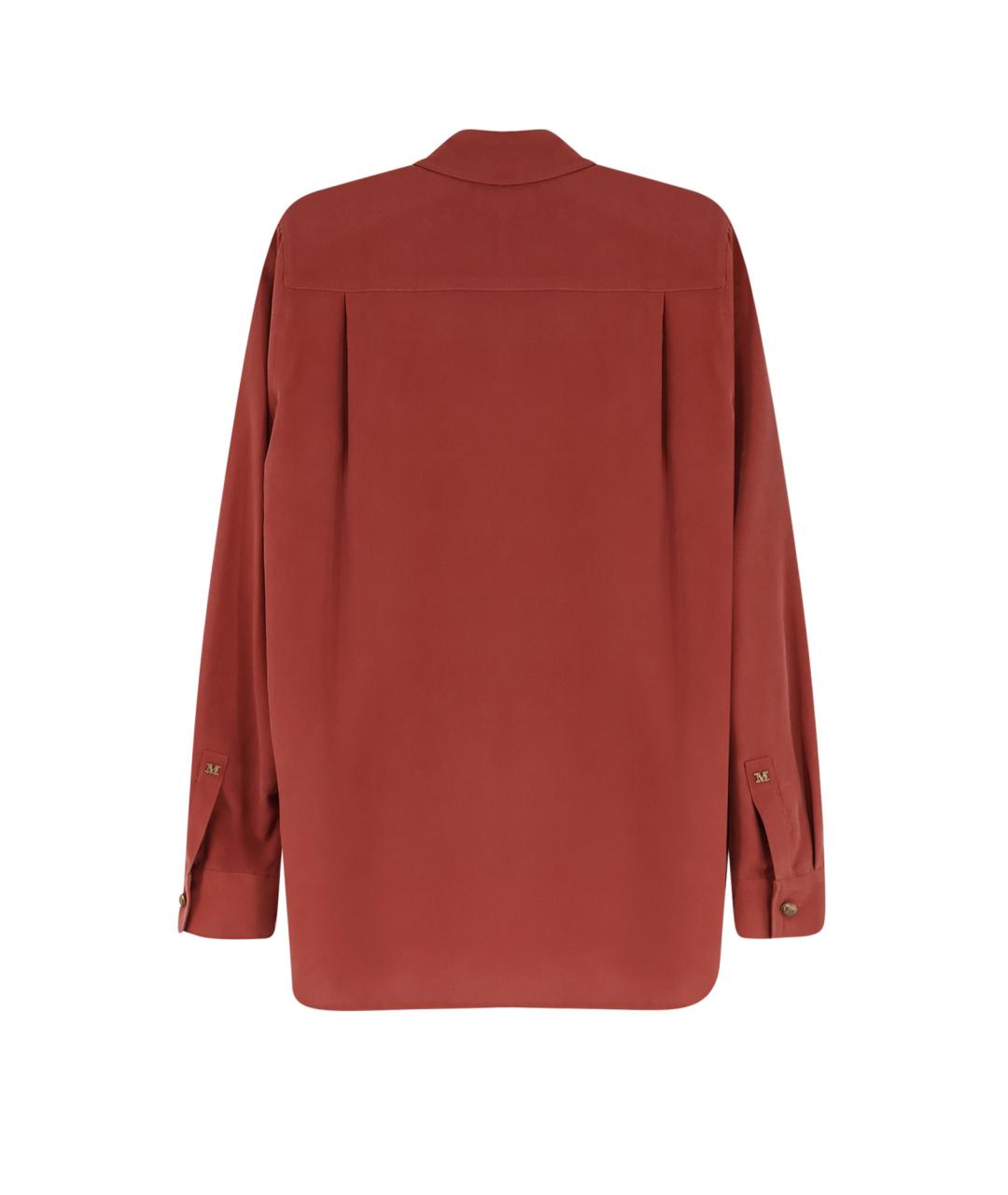 MAX MARA Коралловая шелковая рубашка, фото 2