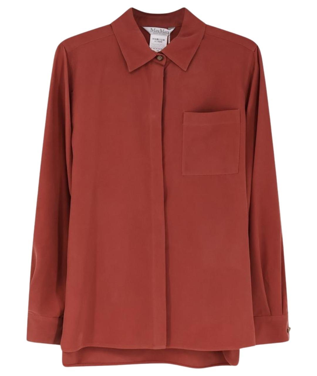 MAX MARA Коралловая шелковая рубашка, фото 1